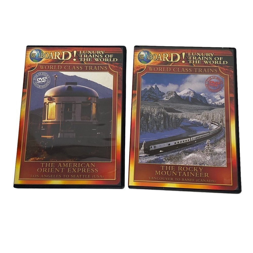 Luxury Trains of the World DVD Set of 2 Rocky Mountaineer American Orient